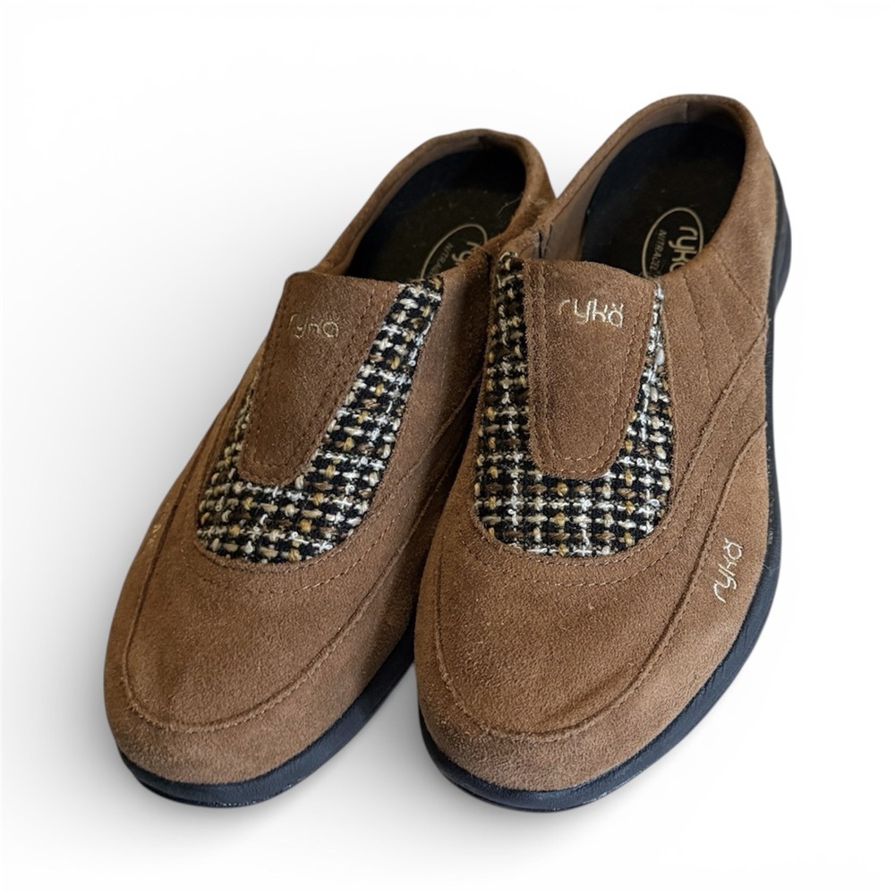 Ryka Womens Freelance Mule Slip On Wool Tweed/Lo Casual Toffee Size 7.5